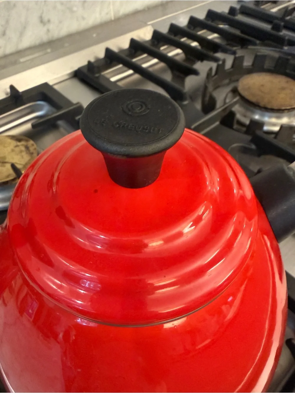Le Creuset 1.6 Qt Red Whistling Tea Kettle
